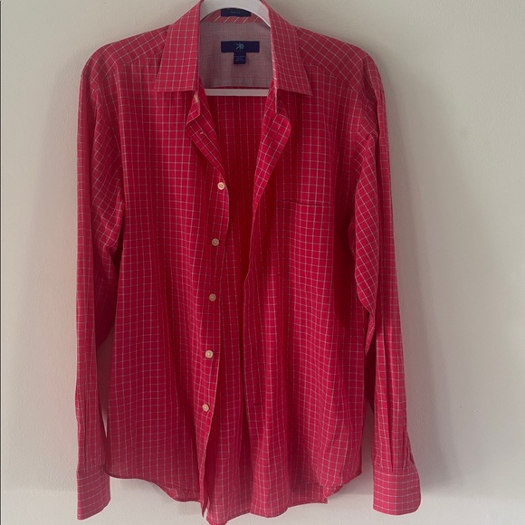 Egara Red and Blue Plaid Shirt L - Picture 1 of 7